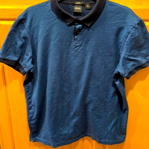 Hugo Boss Other - HUGO BOSS MEN'S SLIM FIT POLO SHIRT - TEAL/NAVY MEN'S SIZE XL